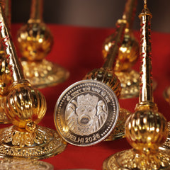 Siddh Abhimantrit Hanuman Gada + Silver Coin