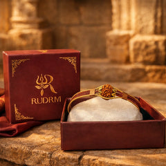 Gold Finish Rudraksha Chain Bracelet