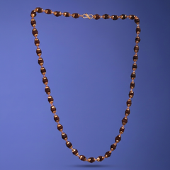 Siddh Rudraksha Mala with Gold Caps
