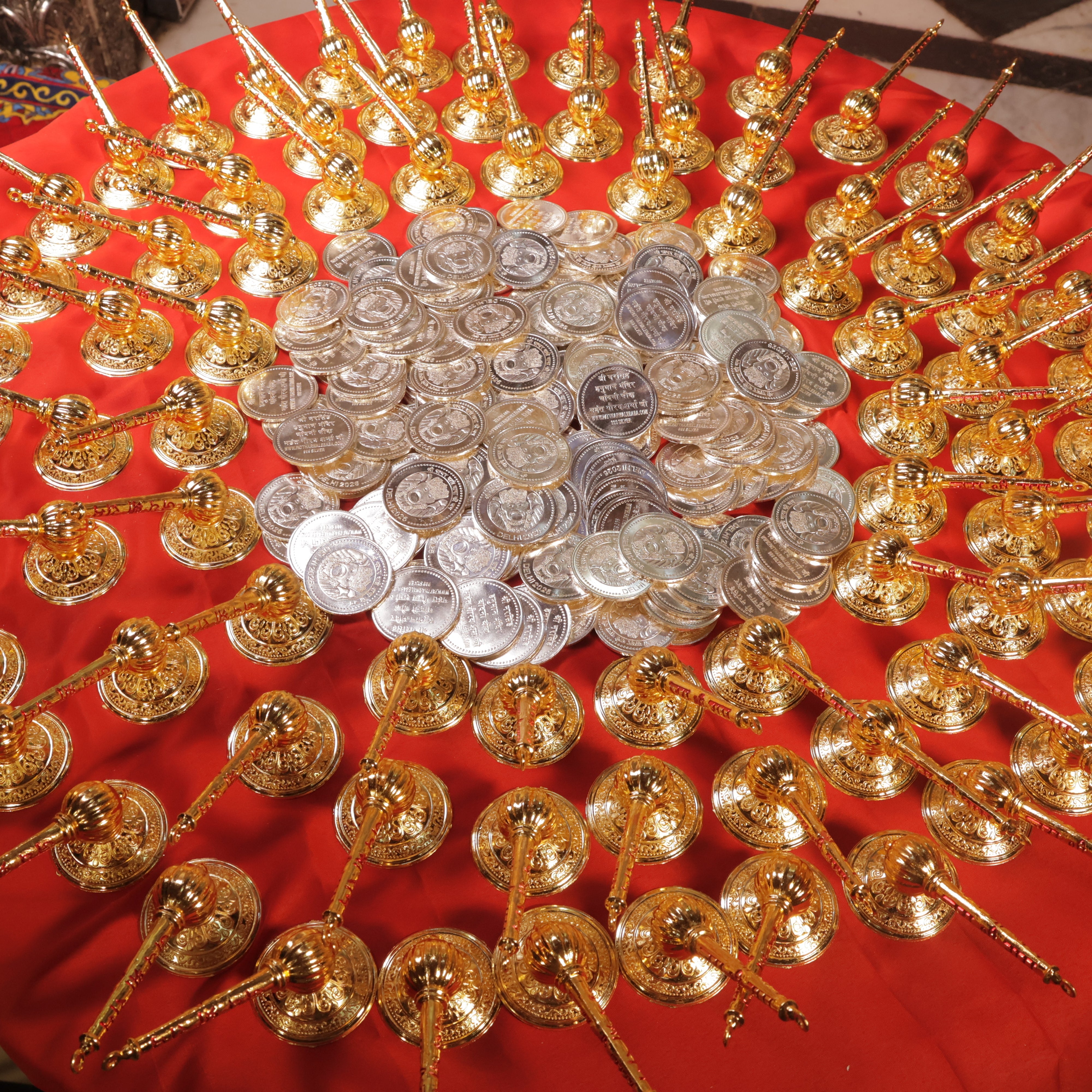 Siddh Abhimantrit Hanuman Gada + Silver Coin